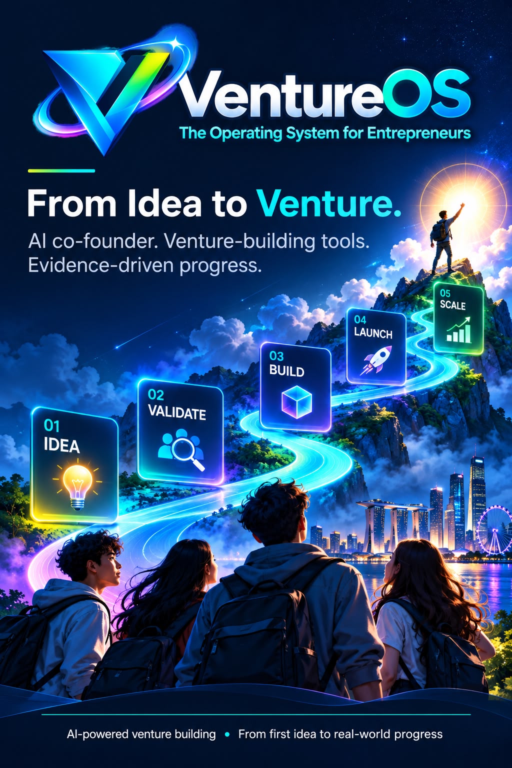 A luminous path from idea through validation, build, launch and scale